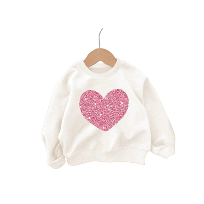 White Heart Crew Neck