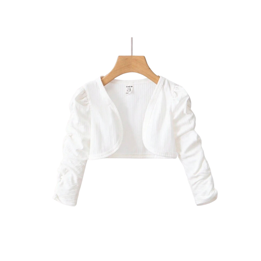 Long Stack Sleeve White Jacket