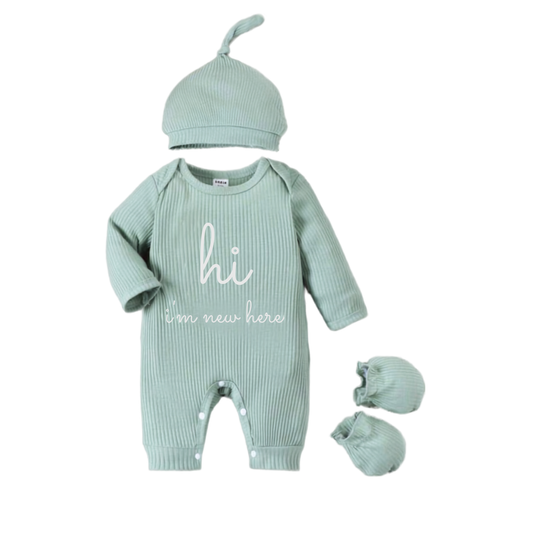 3pc Newborn Long Sleeve Onesie