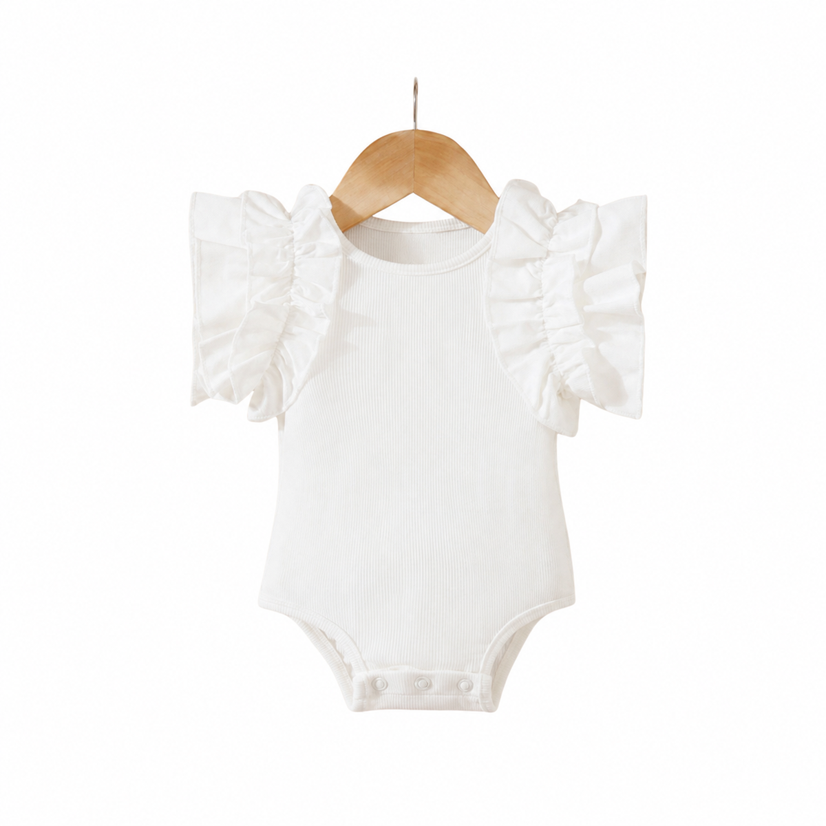 White Ruffle Bodysuit