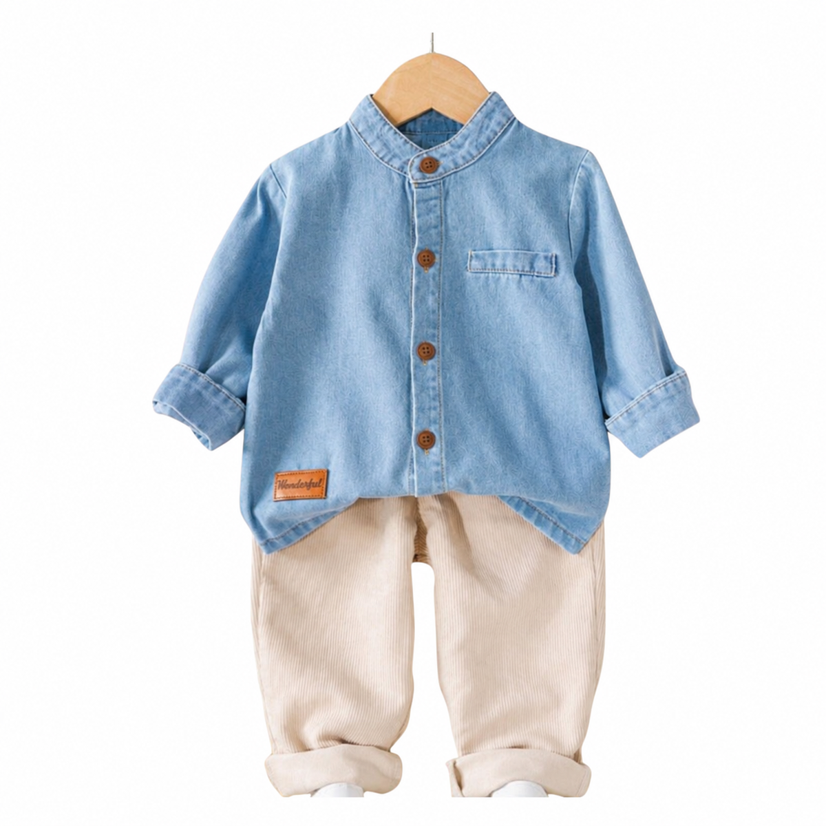 2pc Denim Shirt & Chinos