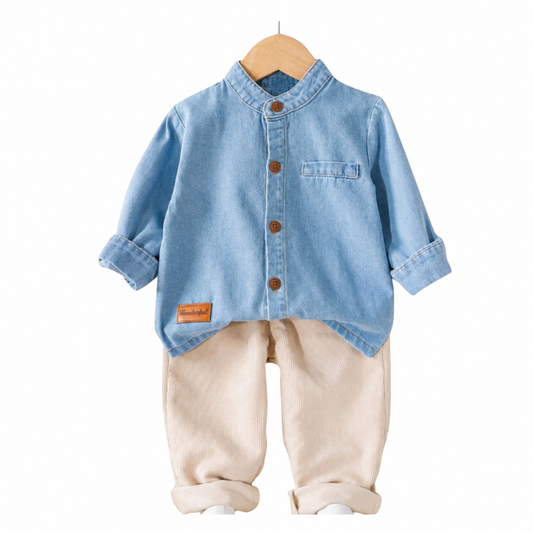 2pc Denim Shirt & Chinos